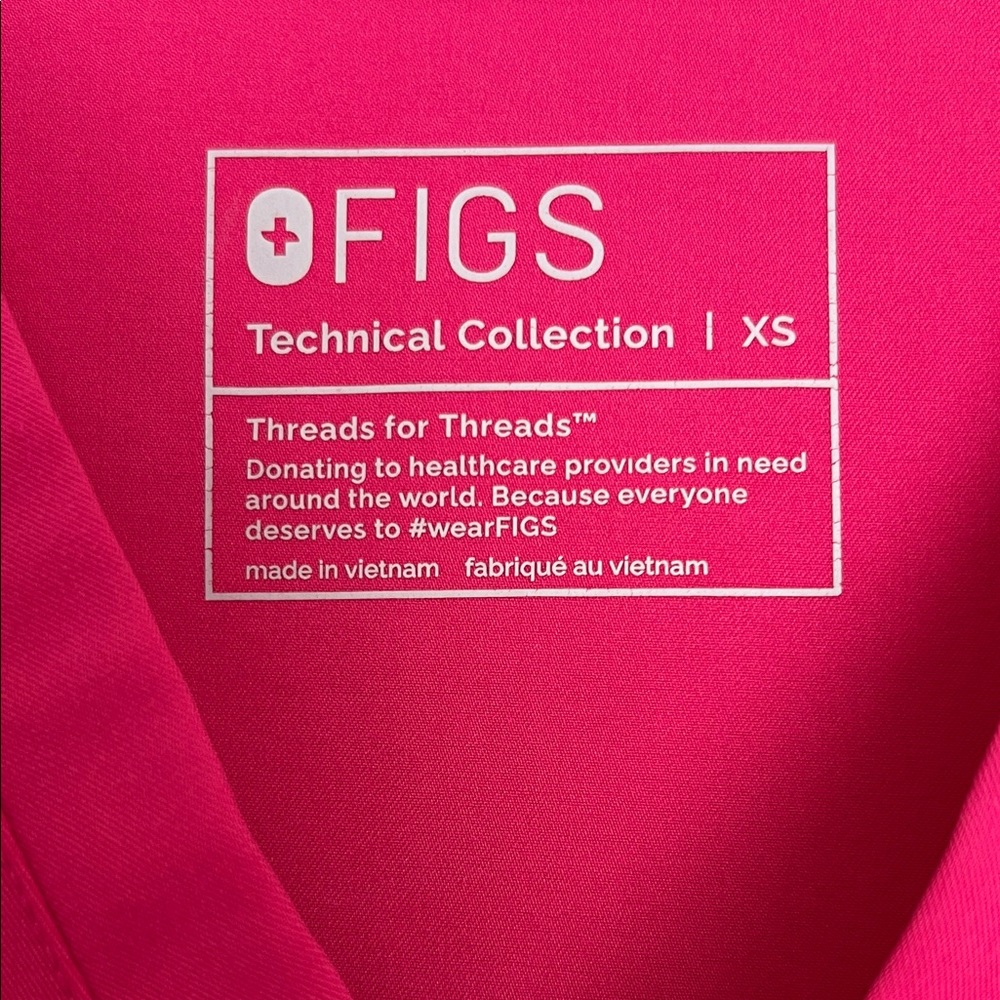 Figs Women's Scrub Set in limited edition color Shocking Pink - Picture 3 of 8